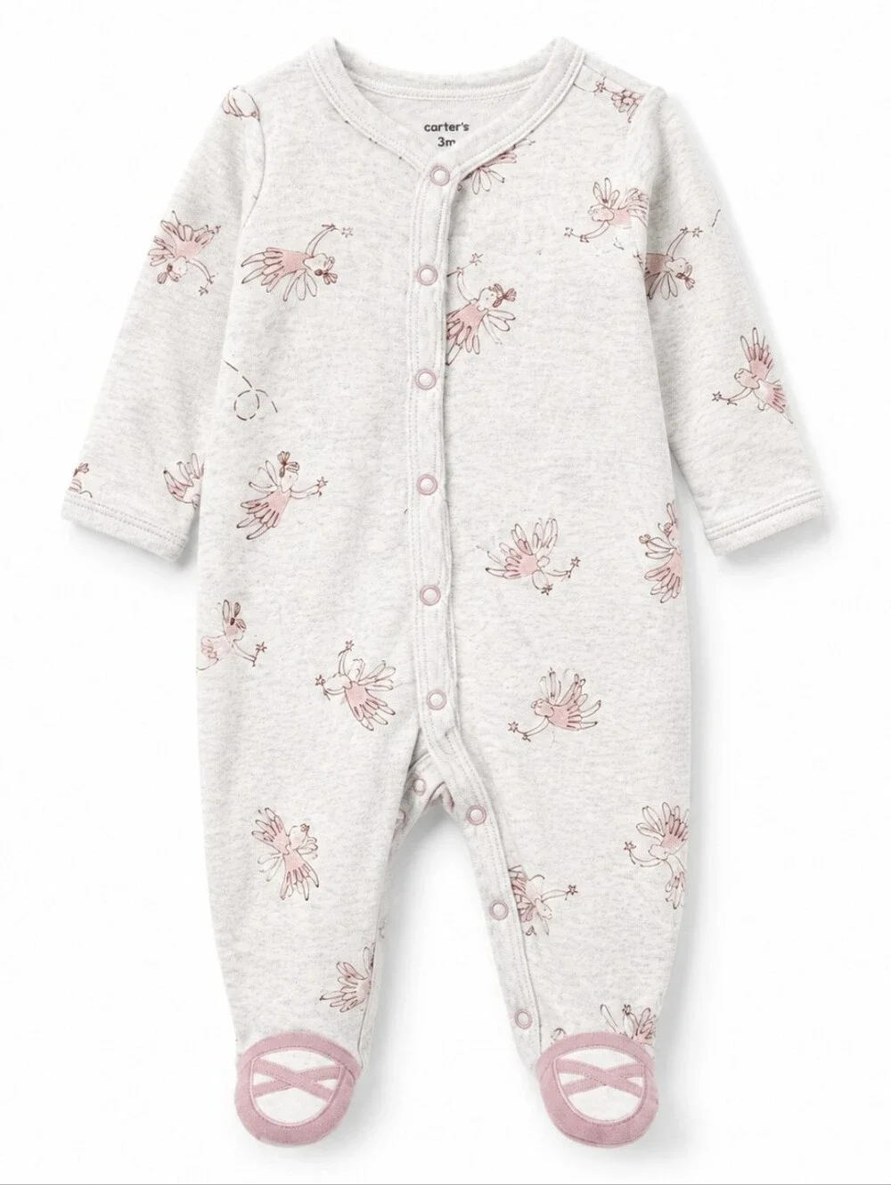 Carter’s Baby Girl Bird Ballet Footed Sleeper 3M NWT